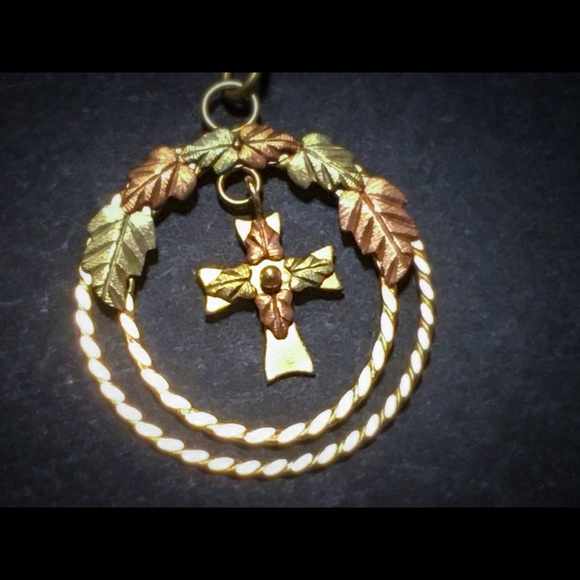 Black Hills Gold by Coleman Cross Gold Necklace - Picture 2 of 8